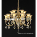 Home ues lighting 10 heads Metal material and crystal European Style